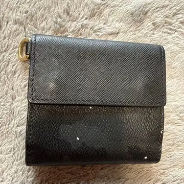 젠틸 반디트 블랙 카모 접이식 지갑 골드 금장 장식