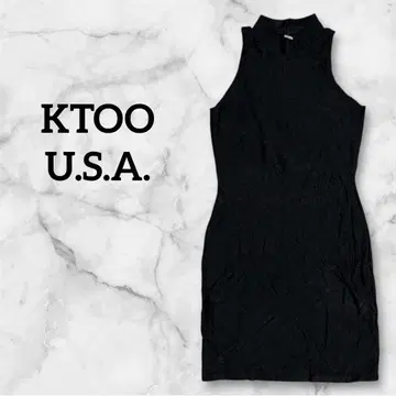 KTOO U.S.A. 슬리브리스 미니 원피스 블랙