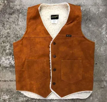 Wrangler 스웨이드 가죽 베스트