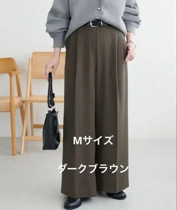 [ 미사용 새상품 ] DISCOAT 욕심쟁이 2턱 와이드 팬츠 / M