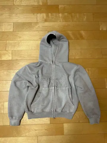 BLESSU 그레이 지퍼 후드티