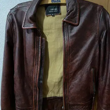 FORTIME 브라운 가죽 자켓 M 사이즈
