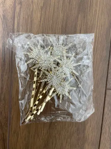 별 모양 스톤 장식 헤어핀