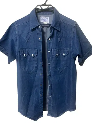 ROCK 마운트 랜치 웨어 다크 데님 웨스턴 셔츠