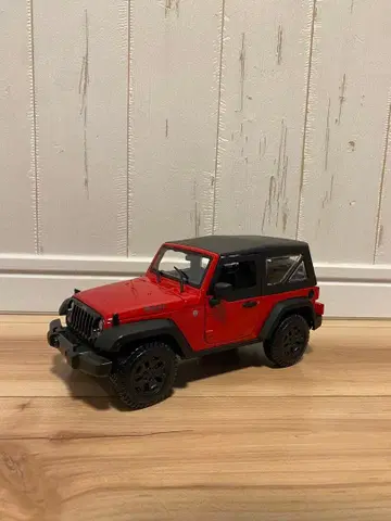 Jeep 랭글러 미니카 빨강 검정 1/18