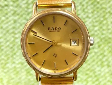 [ 작동품 ] RADO 여성용 손목시계 쿼츠 골드 컬러 plaque