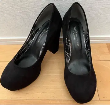 블랙 스웨이드 스틸레토 하이힐