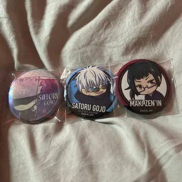 주술회전 고죠 사토루 젠인 마키 캔뱃지 세트 미니 캐릭터