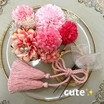 cute 성인식, 졸업식, 시치고산 사전 촬영 머리 장식