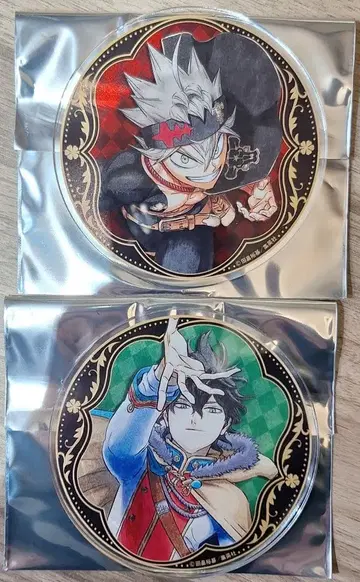 블랙클로버 아크릴 코스터 2개, 그라테 아스타 유노