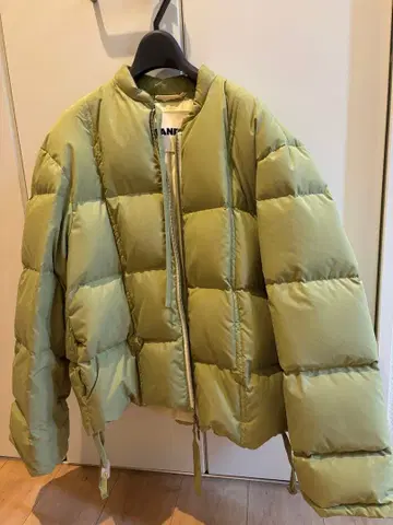 질 샌더 라이트 그린 다운 자켓