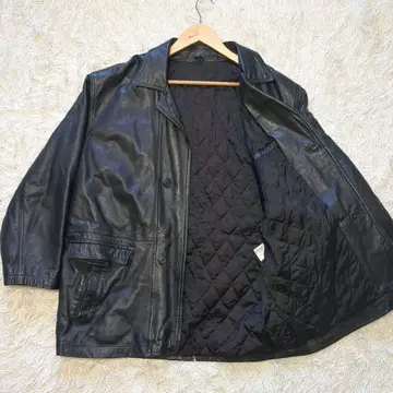 가죽 코트 블랙