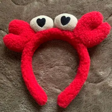 게 캐릭터 머리띠 빨간색