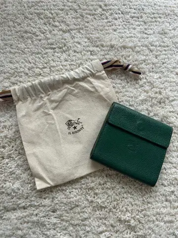 IL BISONTE 그린 접이식 지갑 수납 가방 포함