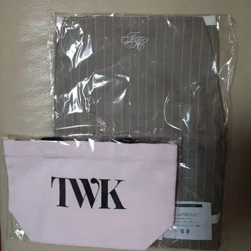 TWK 스트라이프 토트백 그레이