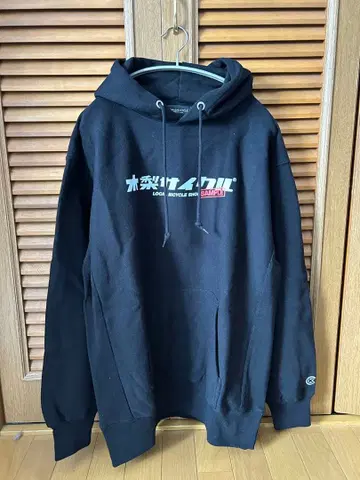 KINASHI CYCLING 블랙 후드 부착 후드티 M 사이즈