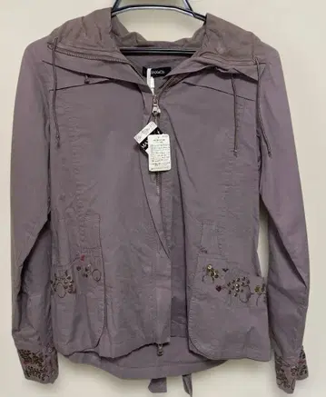 MAX &CO. 연보라색 후드 부착 점퍼 미사용품 38