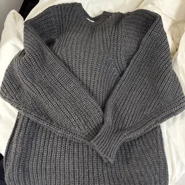 STYLEMIZER 그레이 니트 스웨터 긴팔