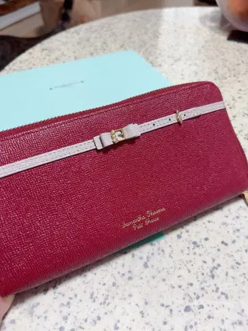Samantha Thavasa 장지갑 핑크 와인 레드