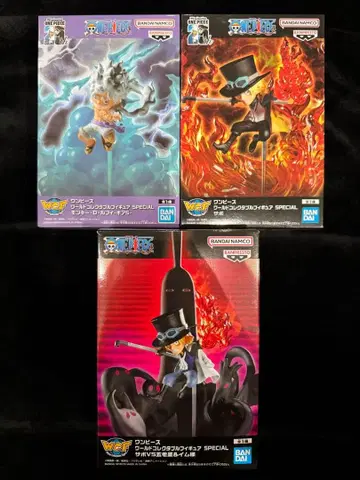 원피스 월드 컬렉터블 피규어 SPECIAL 루피 사보 3종