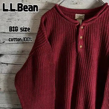 엘엘빈 코튼 리브 니트 하프 버튼 5L 상당 노옴코어