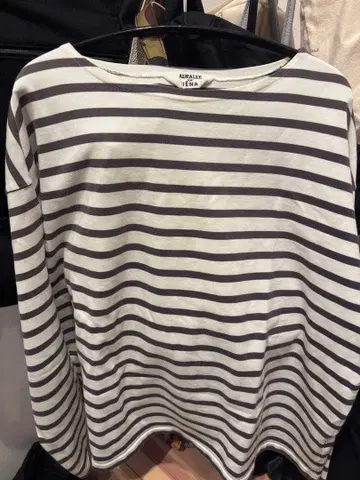 AURALEE for IENA 보더 오버 사이즈 긴팔 티셔츠 1