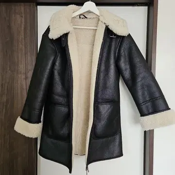 새상품급, 두꺼운 원단 코트 페이크 무스탕 코트