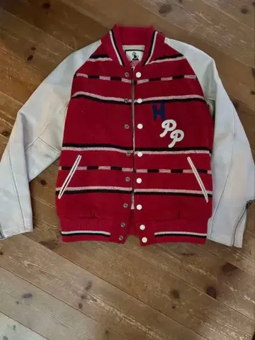 HYSTERIC GLAMOUR 바시티 자켓 빨간색