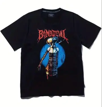 체인소 맨 영화 BOMBDIVAL 그래픽T셔츠 블랙