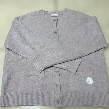 사만사 모스모스 옅은 핑크 니트 가디건