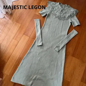 마제스틱 레곤 MAJESTIC LEGON 레이스 니트 원피스 M