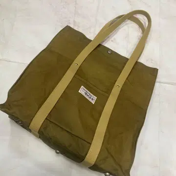 이치자와 캔버스제 올리브 토트백