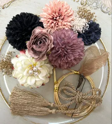 성인식 졸업식 시치고산 사전 촬영 머리 장식