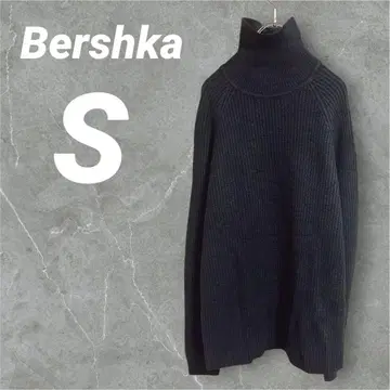 버쉬카 블랙 리브 터틀넥 니트 여성용 S 블랙 새상품 택
