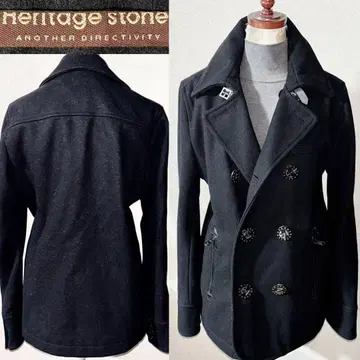 새상품급 Haritage Stone 기모 울 가죽 장식 피코트