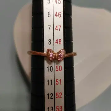 리본 미니 모티브 핑크 골드 9호