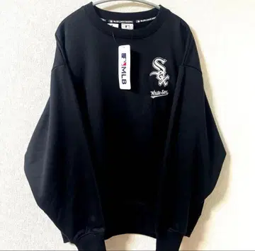 화이트 양말 트레이닝복 맨투맨 백 프린트 자수 속기모 MLB