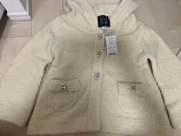 [ 새상품 ] 신시아 리 니트 자켓 후드 부착