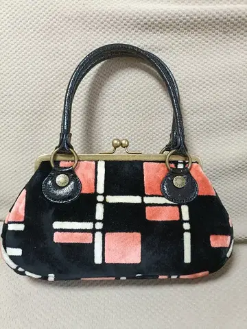 안나수이 클래시컬 기하학 패턴 핸드백 파티 백