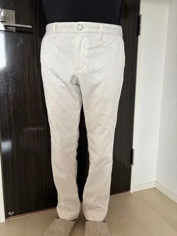 캘러웨이 기하학 패턴 화이트 팬츠 속기모