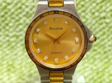 [ 작동품 ] BULOVA 여성용 손목시계 쿼츠 콤비 컬러 12P 다이아