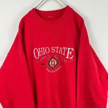 USA제 90s 칼리지 자수 맨투맨 빨간색