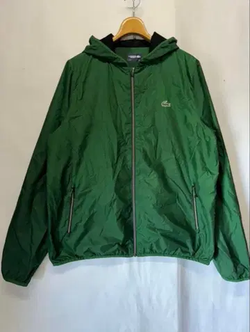 LACOSTE SPORT 후드 부착 나일론 자켓 그린