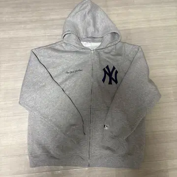 뉴욕 양키스 풀 지퍼 후디 그레이