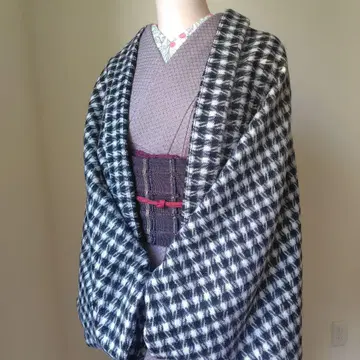 [울 깅엄 롱] 블랙 모몽가 가디건