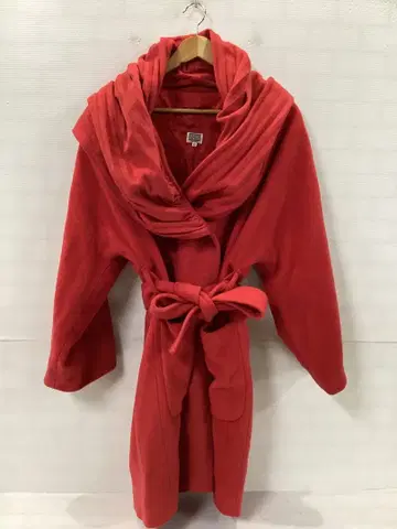 12.24 A495E 루치아노 소프라니 롱 코트 레드 목욕 가운 스타일