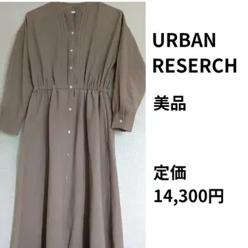 URBAN RESERCH 턱 원피스 셔츠 원피스 새상품급