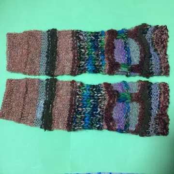 M&Kyok 사토 섬유 미사용 새상품 울 혼방 암커버 멀티 컬러