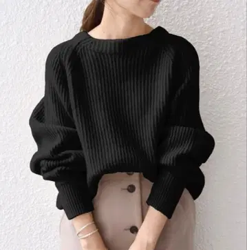 SHIPS any AQUA 니트 래글런 퍼프 풀오버