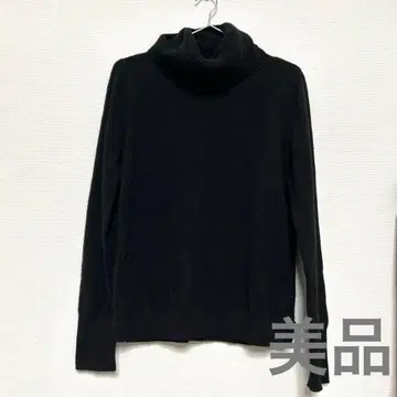 새상품급 UNIQLO 캐시미어 블랙 터틀넥 스웨터 M 사이즈